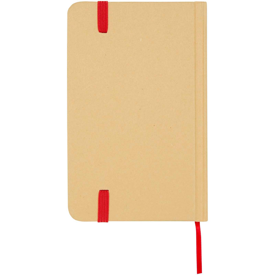 Blocco note formato A6 con copertina rigida in materiale riciclata e pagine bianche Reed personalizzato con logo - Pubblienne