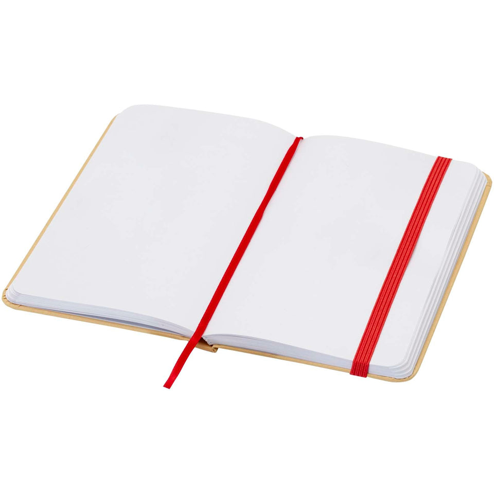 Blocco note formato A6 con copertina rigida in materiale riciclata e pagine bianche Reed personalizzato con logo - Pubblienne