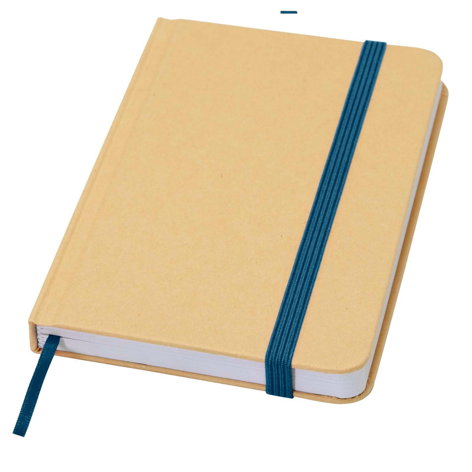 Blocco note formato A6 con copertina rigida in materiale riciclata e pagine bianche Reed personalizzato con logo - Pubblienne