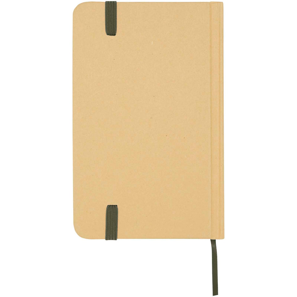 Blocco note formato A6 con copertina rigida in materiale riciclata e pagine bianche Reed personalizzato con logo - Pubblienne