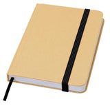 Blocco note formato A6 con copertina rigida in materiale riciclata e pagine bianche Reed personalizzato con logo - Pubblienne