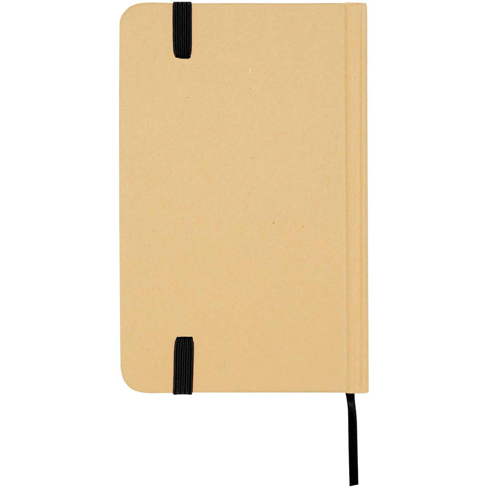 Blocco note formato A6 con copertina rigida in materiale riciclata e pagine bianche Reed personalizzato con logo - Pubblienne