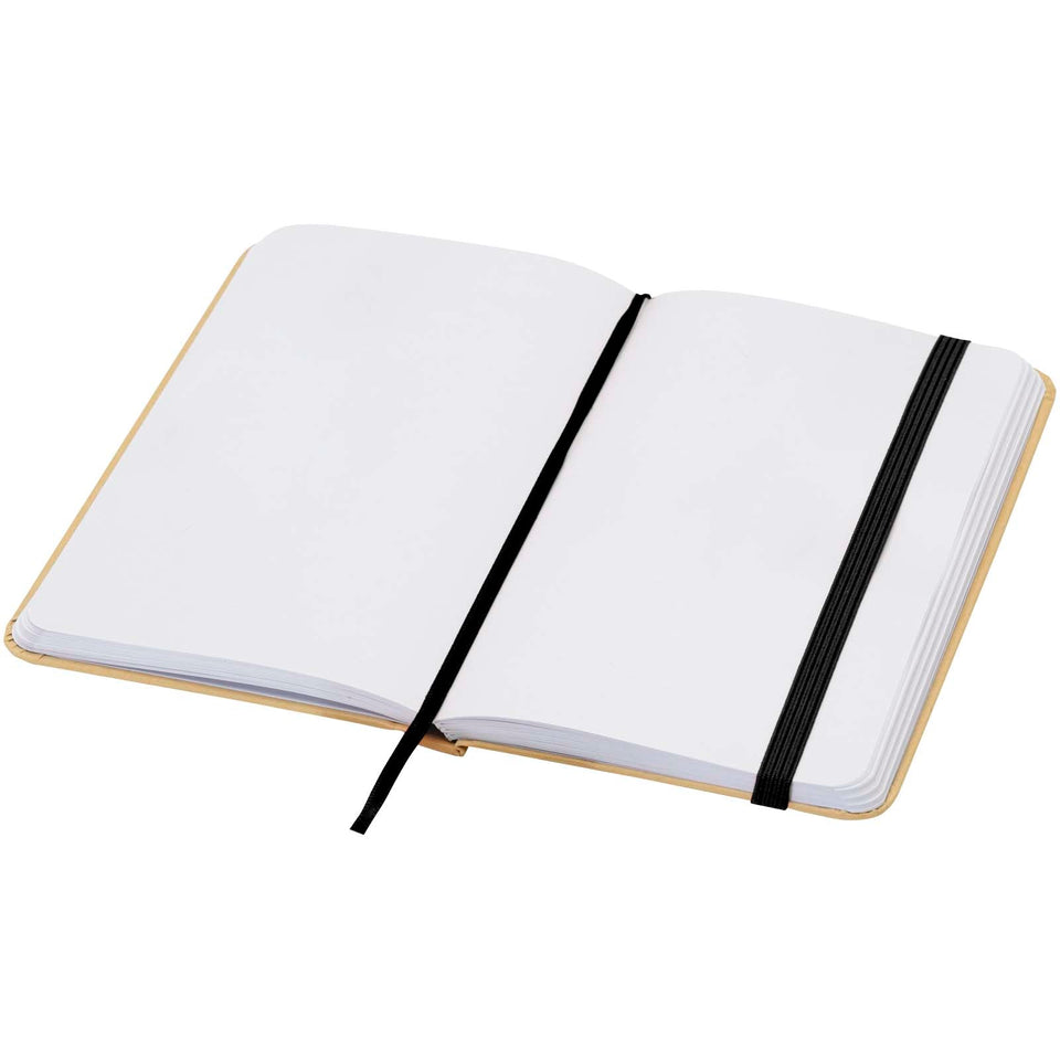 Blocco note formato A6 con copertina rigida in materiale riciclata e pagine bianche Reed personalizzato con logo - Pubblienne