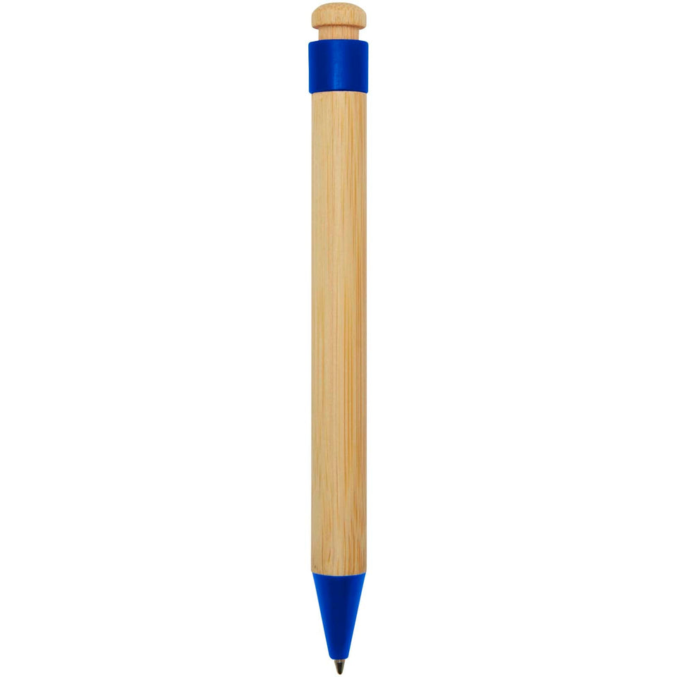 Penna a sfera in plastica riciclata e bambù Rattan personalizzato con logo - Pubblienne