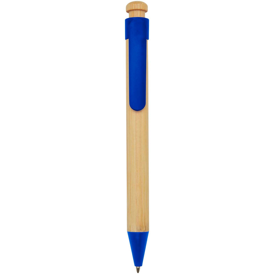 Penna a sfera in plastica riciclata e bambù Rattan personalizzato con logo - Pubblienne