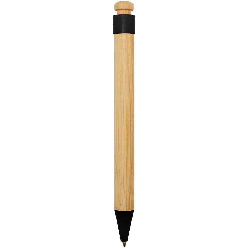 Penna a sfera in plastica riciclata e bambù Rattan personalizzato con logo - Pubblienne
