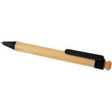 Penna a sfera in plastica riciclata e bambù Rattan personalizzato con logo - Pubblienne