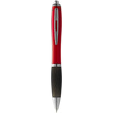 Penna a sfera Nash con fusto colorato e impugnatura nera (inchiostro nero) personalizzato con logo - Pubblienne