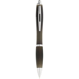 Penna a sfera Nash con fusto colorato e impugnatura nera (inchiostro nero) personalizzato con logo - Pubblienne