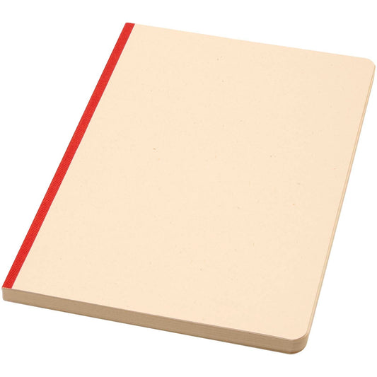Blocco note formato A5 con copertina morbida in PET riciclato e carta a base di canna da zucchero Liliana personalizzato con logo - Pubblienne