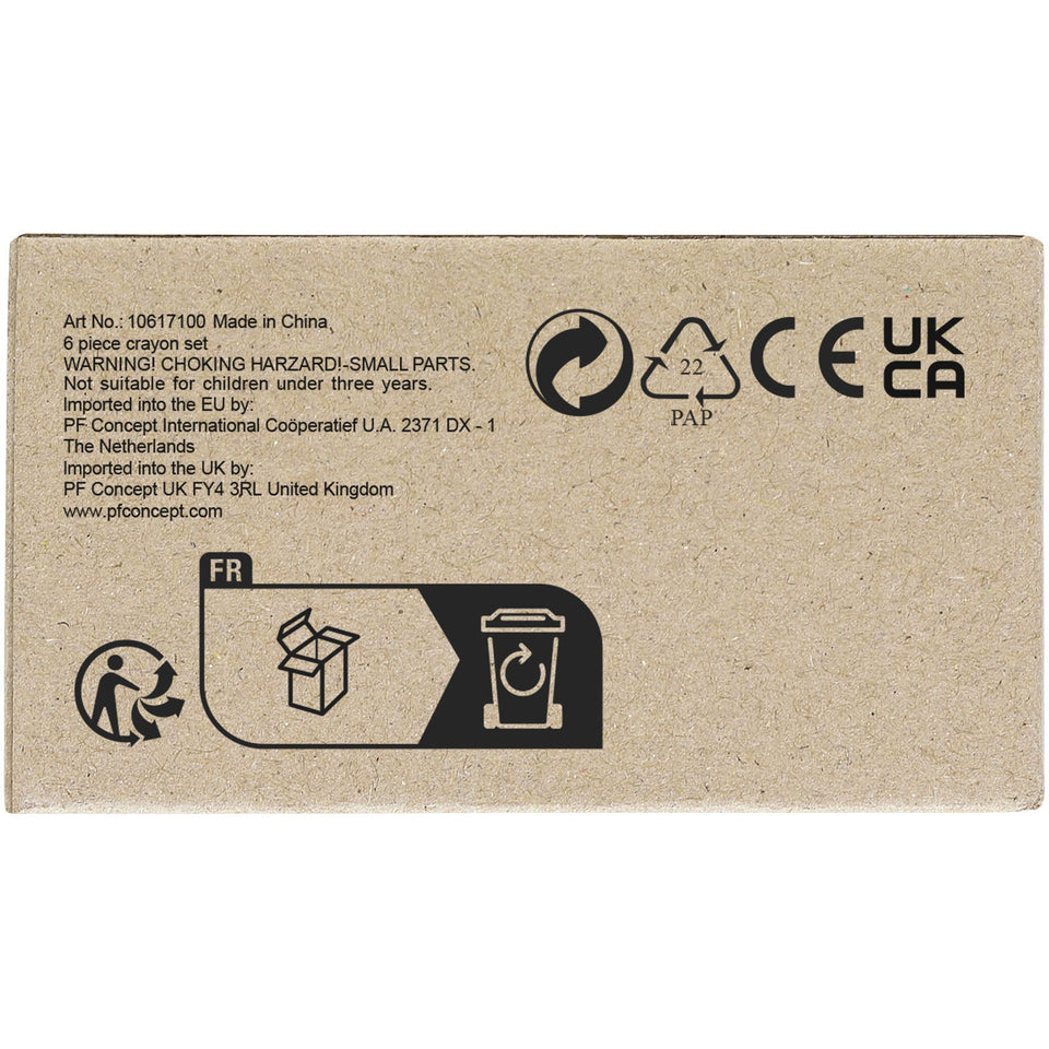 Set pastelli a cera colorati 6 pezzi Ayo personalizzato con logo - Pubblienne