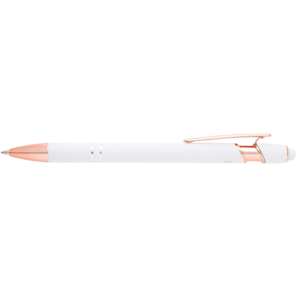 Penna a sfera con finitura oro rosa Nanna personalizzato con logo - Pubblienne