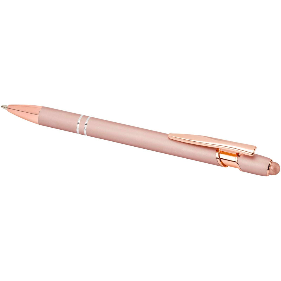 Penna a sfera con finitura oro rosa Nanna personalizzato con logo - Pubblienne