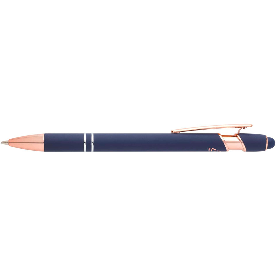 Penna a sfera con finitura oro rosa Nanna personalizzato con logo - Pubblienne