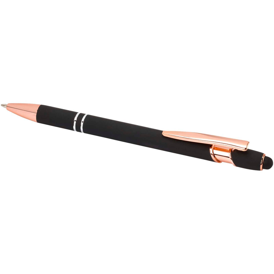 Penna a sfera con finitura oro rosa Nanna personalizzato con logo - Pubblienne