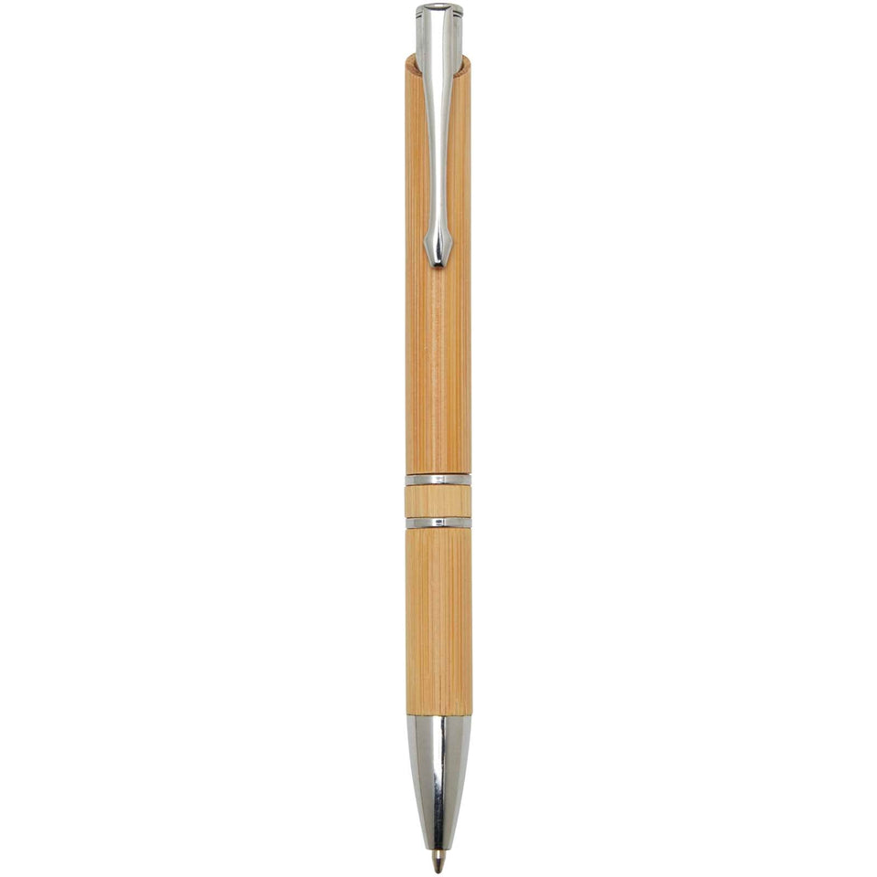 Penna a sfera in bambù Wicker (inchiostro nero) personalizzato con logo - Pubblienne