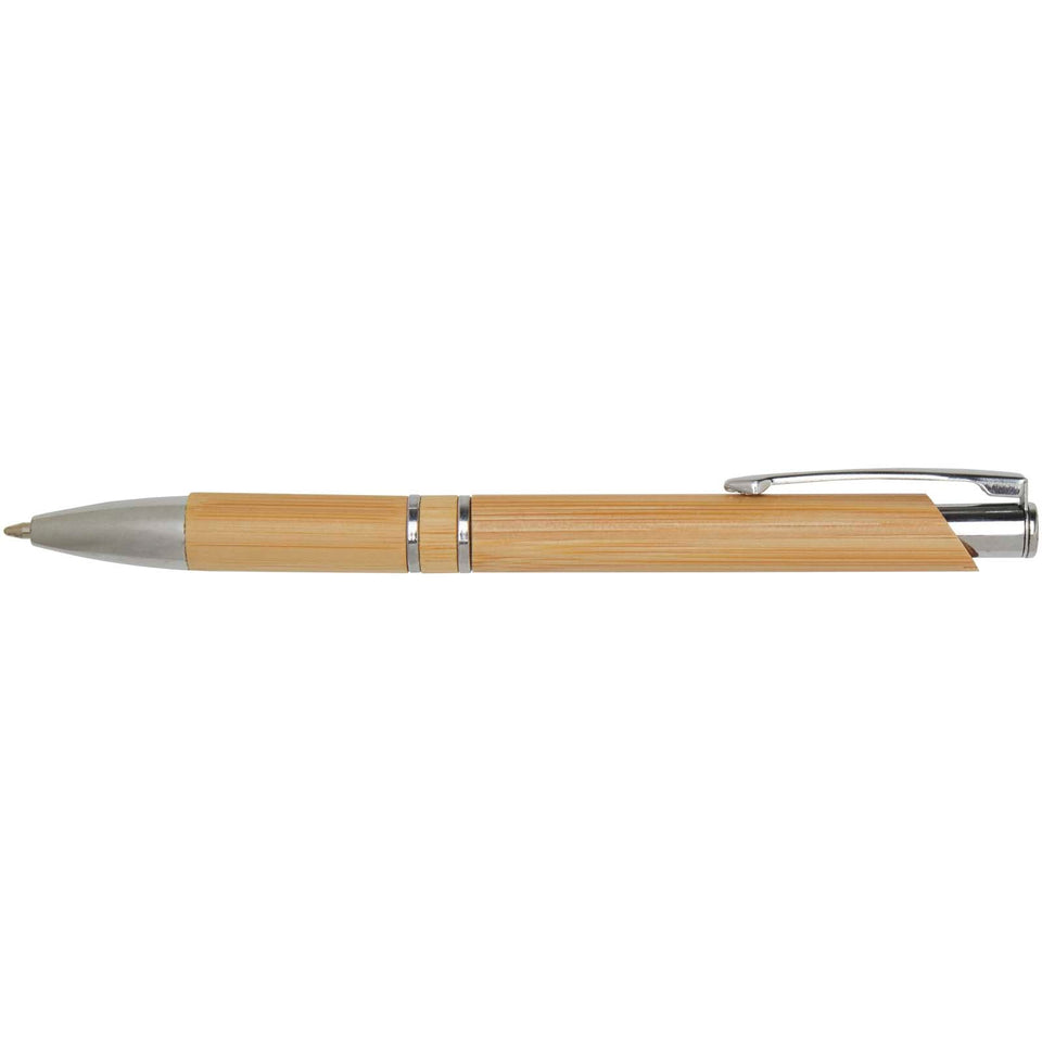 Penna a sfera in bambù Wicker (inchiostro nero) personalizzato con logo - Pubblienne