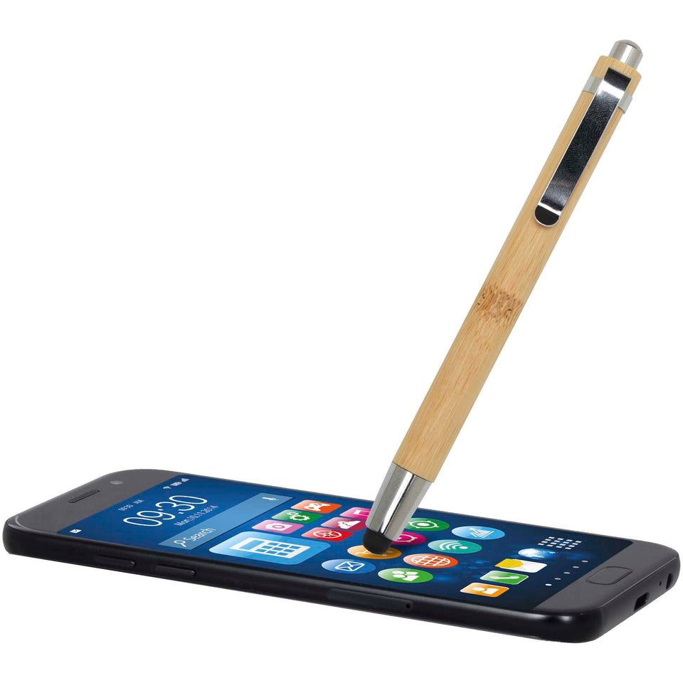 Penna a sfera in bambù Elm (inchiostro nero) personalizzato con logo - Pubblienne