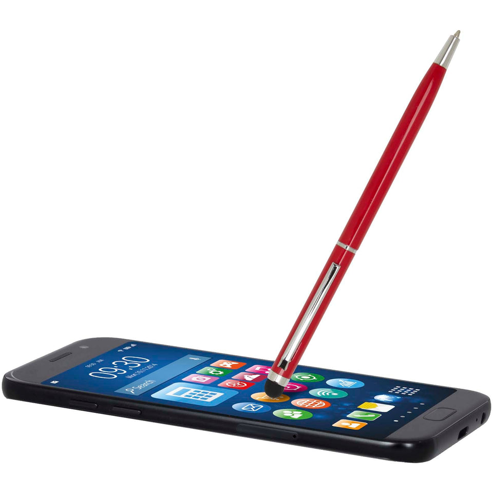 Penna a sfera in alluminio con stylus Ore (inchiostro blu) personalizzato con logo - Pubblienne