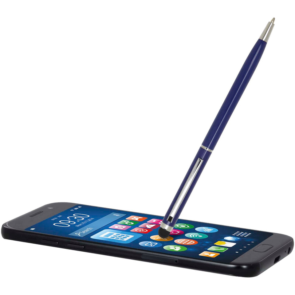 Penna a sfera in alluminio con stylus Ore (inchiostro blu) personalizzato con logo - Pubblienne