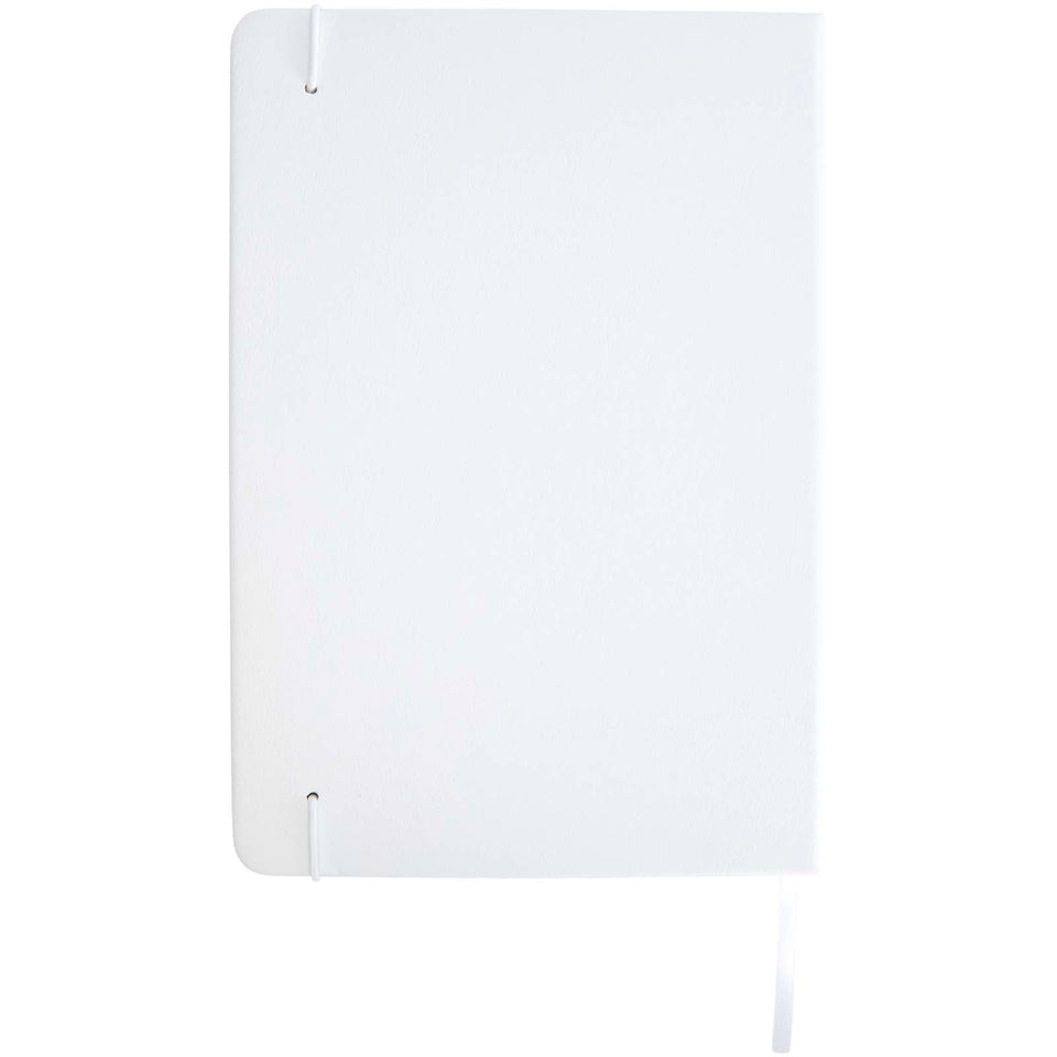 Set con blocco note formato A5 con copertina rigida e penna roller Legato Elegance personalizzato con logo - Pubblienne
