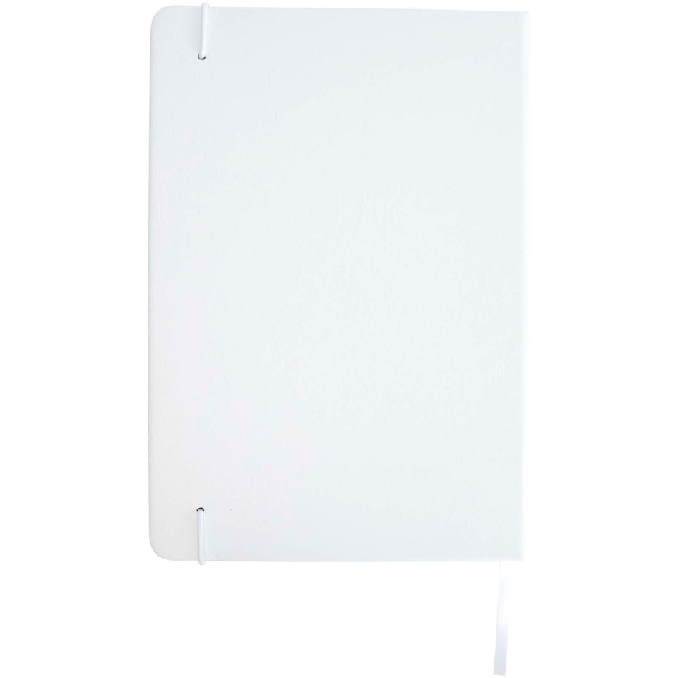 Set con blocco note formato A5 con copertina rigida e penna roller Legato Elegance personalizzato con logo - Pubblienne