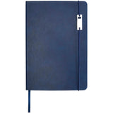 Set con blocco note formato A5 con copertina rigida e penna roller Legato Elegance personalizzato con logo - Pubblienne