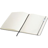 Set con blocco note formato A5 con copertina rigida e penna roller Legato Elegance personalizzato con logo - Pubblienne