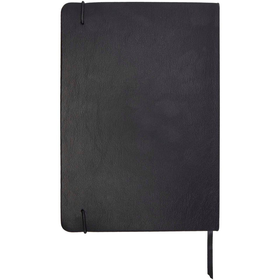 Set con blocco note formato A5 con copertina rigida e penna roller Legato Elegance personalizzato con logo - Pubblienne