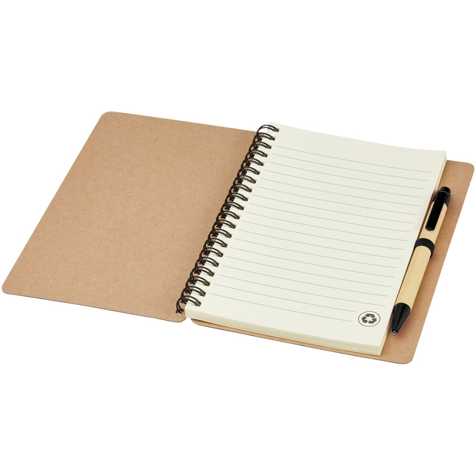 Blocco note riciclato con penna Priestly personalizzato con logo - Pubblienne