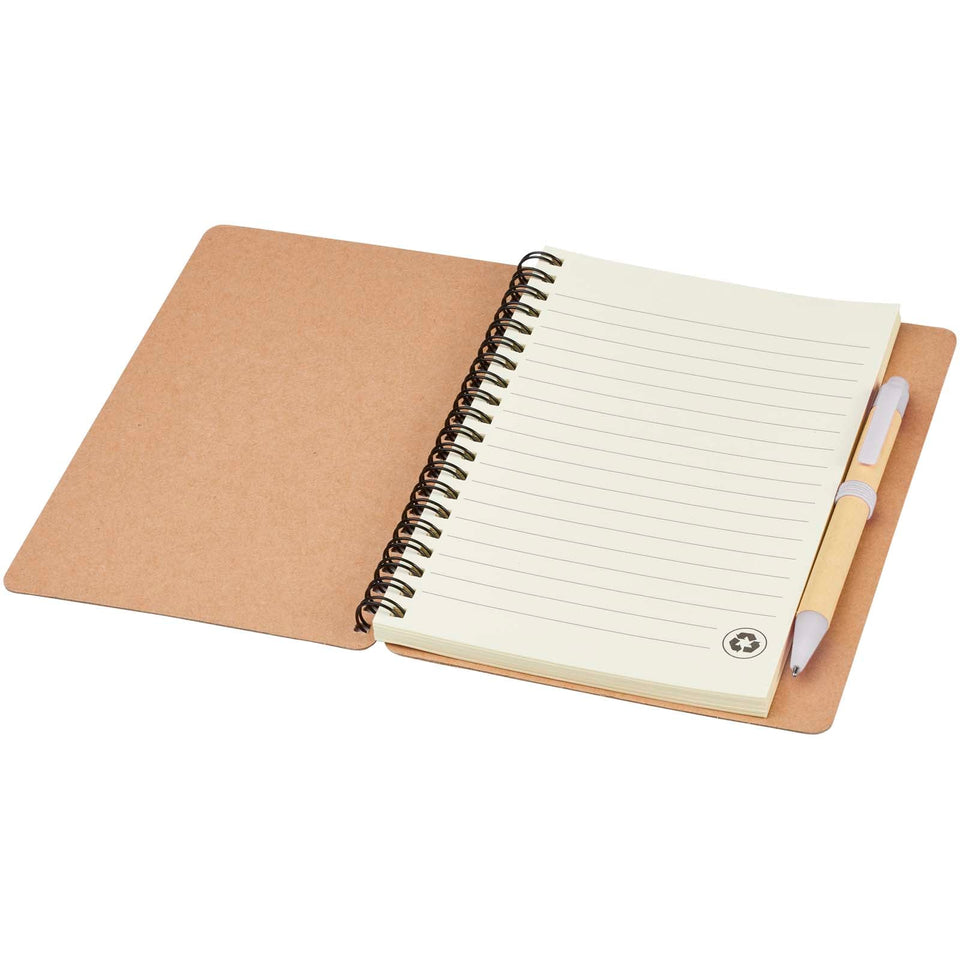 Blocco note riciclato con penna Priestly personalizzato con logo - Pubblienne