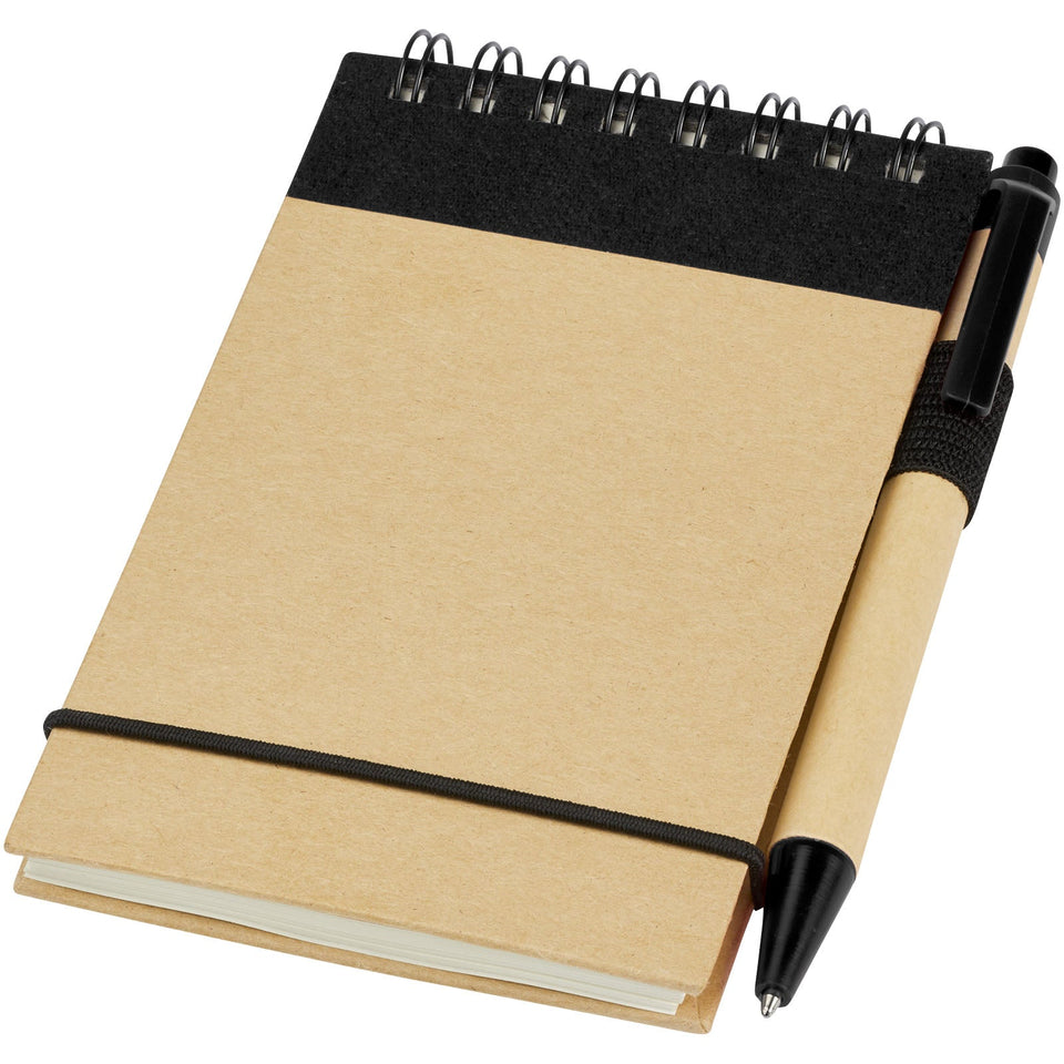 Taccuino riciclato formato A7 con penna Zuse personalizzato con logo - Pubblienne