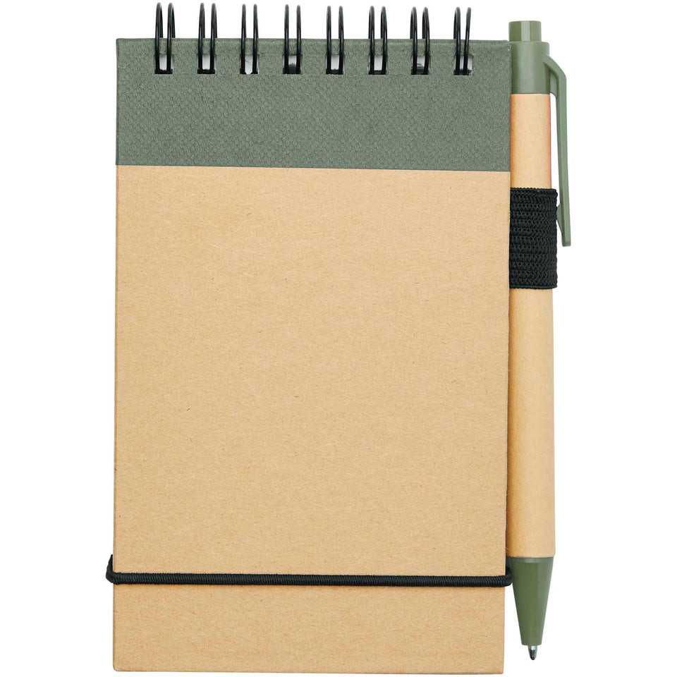 Taccuino riciclato formato A7 con penna Zuse personalizzato con logo - Pubblienne