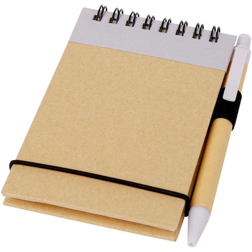 Taccuino riciclato formato A7 con penna Zuse personalizzato con logo - Pubblienne