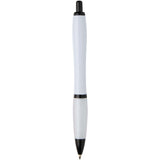 Penna a sfera in plastica riciclata con finiture nere (inchiostro nero) Nash personalizzato con logo - Pubblienne