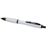 Penna a sfera in plastica riciclata con finiture nere (inchiostro nero) Nash personalizzato con logo - Pubblienne
