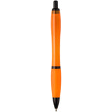 Penna a sfera in plastica riciclata con finiture nere (inchiostro nero) Nash personalizzato con logo - Pubblienne
