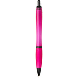 Penna a sfera in plastica riciclata con finiture nere (inchiostro nero) Nash personalizzato con logo - Pubblienne