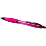 Penna a sfera in plastica riciclata con finiture nere (inchiostro nero) Nash personalizzato con logo - Pubblienne