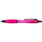 Penna a sfera in plastica riciclata con finiture nere (inchiostro nero) Nash personalizzato con logo - Pubblienne