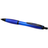 Penna a sfera in plastica riciclata con finiture nere (inchiostro nero) Nash personalizzato con logo - Pubblienne