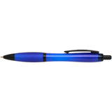 Penna a sfera in plastica riciclata con finiture nere (inchiostro nero) Nash personalizzato con logo - Pubblienne