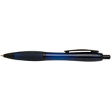 Penna a sfera in plastica riciclata con finiture nere (inchiostro nero) Nash personalizzato con logo - Pubblienne