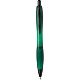 Penna a sfera in plastica riciclata con finiture nere (inchiostro nero) Nash personalizzato con logo - Pubblienne