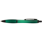 Penna a sfera in plastica riciclata con finiture nere (inchiostro nero) Nash personalizzato con logo - Pubblienne