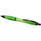 Penna a sfera in plastica riciclata con finiture nere (inchiostro nero) Nash personalizzato con logo - Pubblienne