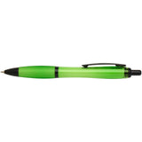 Penna a sfera in plastica riciclata con finiture nere (inchiostro nero) Nash personalizzato con logo - Pubblienne