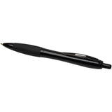Penna a sfera in plastica riciclata con finiture nere (inchiostro nero) Nash personalizzato con logo - Pubblienne
