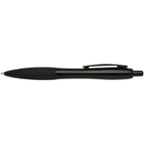 Penna a sfera in plastica riciclata con finiture nere (inchiostro nero) Nash personalizzato con logo - Pubblienne