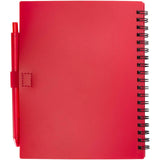 Set di blocco note con copertina morbida in plastica riciclata e penna a sfera (inchiostro blu) Niove personalizzato con logo - Pubblienne
